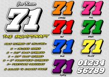 The Bump Draft Race Car Numbers Vinyl Decal Kit Package