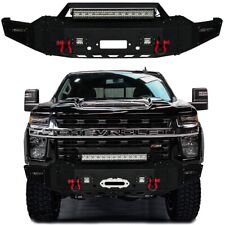 Vijay For 2020-2023 Chevy Silverado 2500 3500 Steel Front Bumper With Led Light