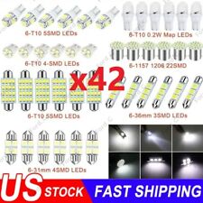 42pc Car Interior Combo Led Map Dome Door Trunk License Plate Light Bulbs White