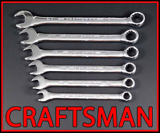 Craftsman Tools 6pc Polished Chrome Standard Sae 12pt Combination Wrench Set