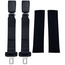 2x 14 Inch Seat Belt Extender 2 Cover Pads Safety Car Seat Strap Buckle