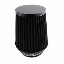 3 76mm High Flow Inlet Dry Air Filter Cold Air Intake Cone Replacement Black