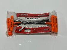 Snap-on Tools Usa Nos New Awcgt-500 5pc Orange Torx T-key Wrench Set T8-t25