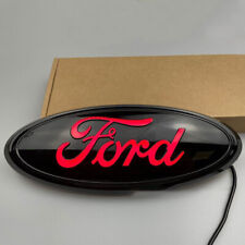9 Inch Red Led Static Light Emblem Oval Badge For Ford Truck F150 2005-2014