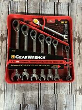 New Gearwrench 9533 8 Piece Sae Reversible Combination Ratcheting Wrench Set