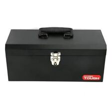 16-inch Metal Tool Box With Removable Tool Tray Black