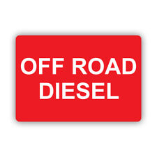 Off Road Diesel Sticker Decal - Weatherproof - Safety Industrial Label Fuel