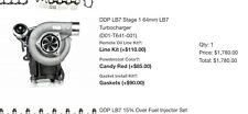 Lb7 Duramax Dans Diesel Performance 64mm Stage 1 Turbo W Line And Gasket Kit