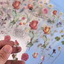 Washi Sticker Flower Plants Scrapbooking Stickers Diy Album Stickers Decor