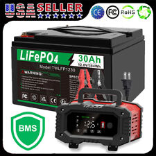 12v 30ah Lifepo4 Lithium Battery Bms Deep Cycle 20a 24v Smart Battery Charger