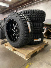 22x12 Vision Spyder Black Wheels 37 Mt Tires Package 8x170 Ford Excursion F350