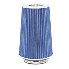 Universal Blue Clamp On Cone Air Filter 10 X 6 Tall Fits 3 3.5 4 Inlets