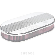 Fits Billet Specialties Dual Quad Ribbed Oval Air Cleaner 15650