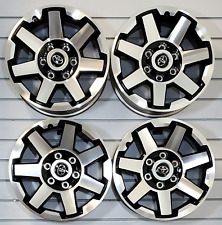 Toyota 4runner Fj Cruiser Factory Oem 17 Black Machined Alloy Wheels Rims 75154
