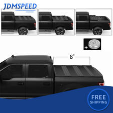 8ft Bed 4-fold Hard Solid Tonneau Cover For 1999-2014 Silveradosierra
