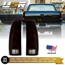 88-98 Chevy Gmc Ck C10 1500 2500 Truck Silverado Sierra Dark Red Tail Lights