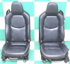 09-15 Miata Black Leather Manual Lh Rh Heated Bucket Seat Pair 2x Oem Seats