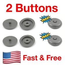Snaps On 2 Seat Belt Button Buckle Stop - Universal Fit Stopper Kit In Gray