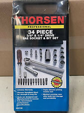 Thorsen 34 Pc 38 14 Drive Sae Socket Bit Set 53735