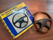 Hella Wooden Steering Wheel 4 Spoke Old School Rare