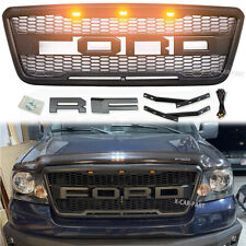 For 2004-2008 Ford F150 Grill Raptor Style Front Grille Black Bumper Mesh Wled