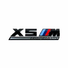 X5 Series Gloss Black Emblem X5m Competition Number Letters Rear Trunk Badge