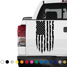 American Flag Tailgate Distressed Decal For Tattered Pickup Trucks Vinyl V5