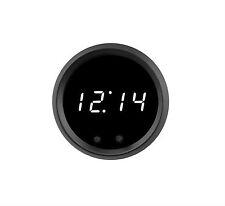 2 116 Universal Automotive Digital Clock White Led Gauge With Black Bezel