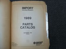 1989 Chrysler Conquest Tsi Coupe Parts Catalog Manual 2.6l