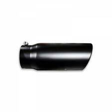 Rudys 15 Black Bolt On Exhaust Tip Rolled Edge Angle Cut 5 Inlet 6 Outlet