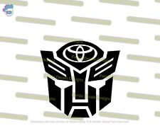 Transformers Autobots Toyota Logo Black Decal Sticker