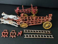 Cast Iron Two Horse Drawn Hook Ladder Fire Truck Parts