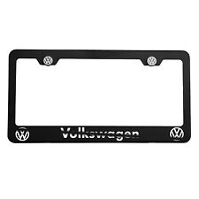 Matte Black Laser Etched Volkswagen Vw Mirror License Plate Frame Cover Holder