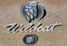 Vintage 1965 Buick Wildcat Emblem Badge Script Nameplate