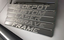 Custom Personalized Laser Engrave Polish Or Black License Plate Frame W Logo New