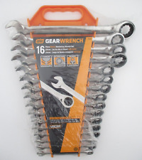 Gearwrench 16 Piece Metric Ratcheting Wrench Set 8-24mm 12 Point W Rack- 9416