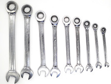 Gear Wrench 9 Piece Ratcheting Combination Wrench Set Metric 6-19mm