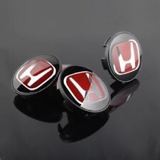 Set Of 4 Jdm Red H Wheel Center Caps Hubs Cover 69mm Cap For Civic Accord Crv