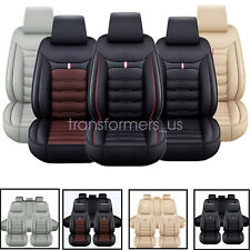 For Ford Leather 5 Seats Car Seat Cover Front Rear Full Set Cushion Pad