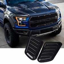 Sport Black Car Front Hood Side Air Flow Vent Hole Cover Decor Trim For Ford