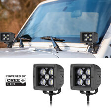 For Jeep Wrangler Jl Jk 2x3 Inch 100w Cree Led Cube Pods Spot Work Light Bar 12v