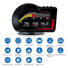 Obd2gps Hud Gauge Car Digital Head Up Display Speedometer Turbo Rpm Alarm Temp