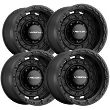 Set Of 4 Vision 403 Tactical 17x10 5x5 -25mm Satin Black Wheels Rims 17 Inch