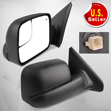 Pair Power Heated Tow Mirrors For 02-08 Dodge Ram 1500 09 2500 3500 Flip Up