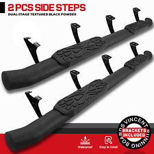 For 07-21 Toyota Tundra Crewmax Cab Side Step Curved Running Boards Nerf Bar Blk