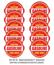 10x Gasoline Fuel Only Sticker Diesel Decal Gas Label Tank Vinyl Door Label 2
