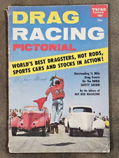 Vintage Drag Racing Magazine Pictorial 1957 Hot Rod Nhra Dragstrips Photos Old