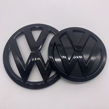 New Glossy Black Front And Rear Badge Emblem For Vw Mk7 Gti Golf7 Set 5g0853601