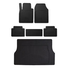 Trimmable Floor Mats Cargo Liner Waterproof For Toyota Rubber Black 6 Pcs