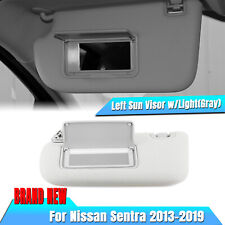 Gray Inner Left Sun Visor Sunshade W Light For Nissan Sentra 2013-2019 2016 1pc
